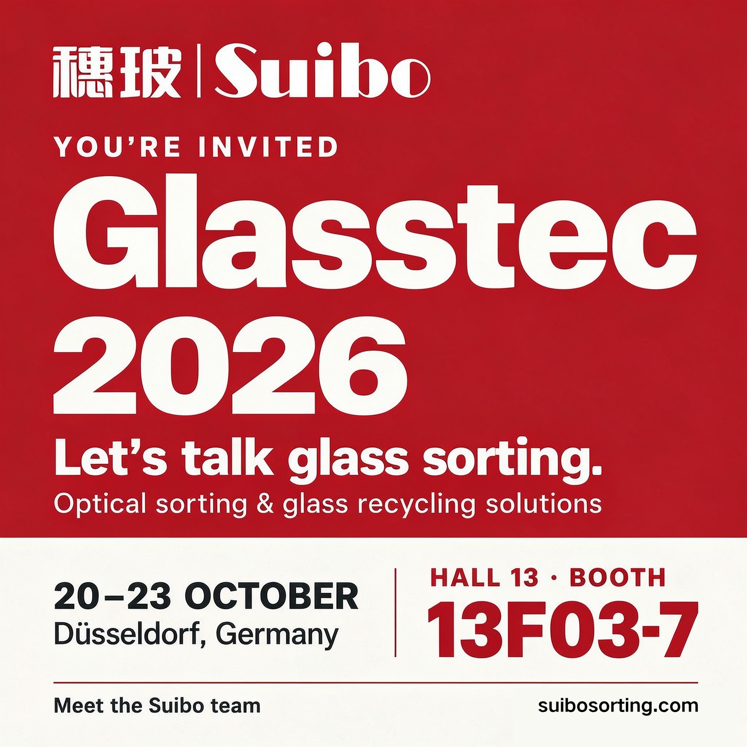 Meet Suibo at glasstec 2026 | Düsseldorf, Germany